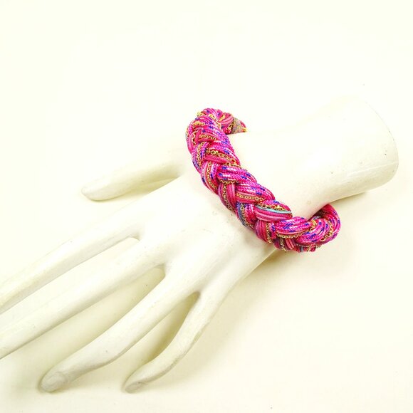 KENDRA SCOTT Masie Gold Plated Braided Cord Bracelet in Pink Mix - Picture 6 of 6